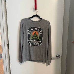 Old Navy Heather Gray Waffle Knit Top